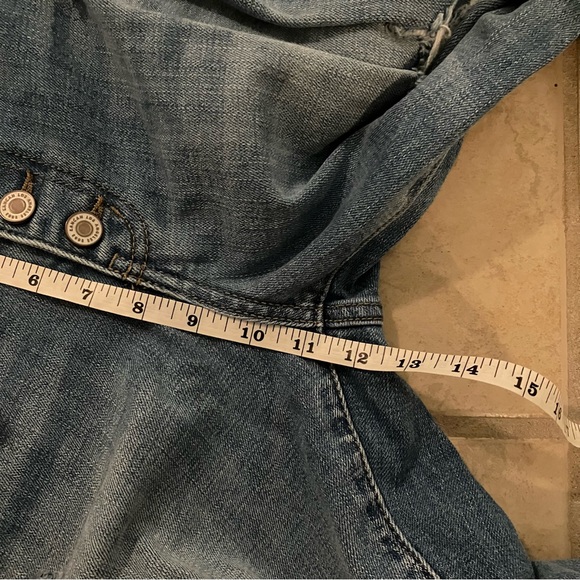 KanCan Estilo distressed button fly blue jeans, rips with animal print 15/31 - Picture 11 of 13